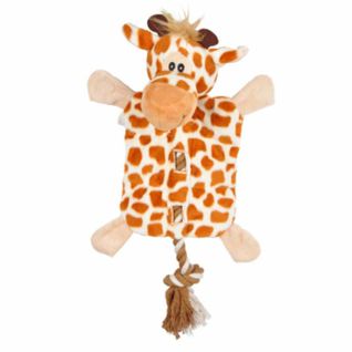 Peluche Pour Chien "girafe" 37cm Marron