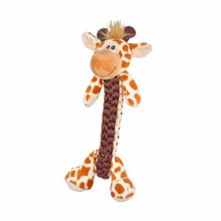 Peluche Pour Chien "girafe" 34cm Marron