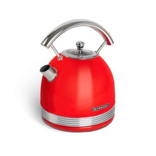 Bouilloire Vintage - 1,7 L - 2200 W - Socle Pivotant - Coloris Rouge - Scke17r