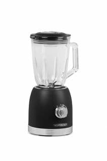 Blender Vintage - 800 W - Capacité 1.5 L - 6 Lames En Acier Inoxydable - Noir - Scbl15b