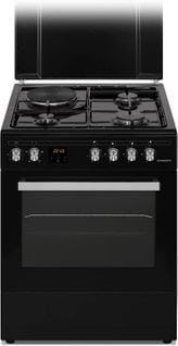 Cuisinière Mixte - 4 Foyers - Four Électrique - Noir - Scg631cb