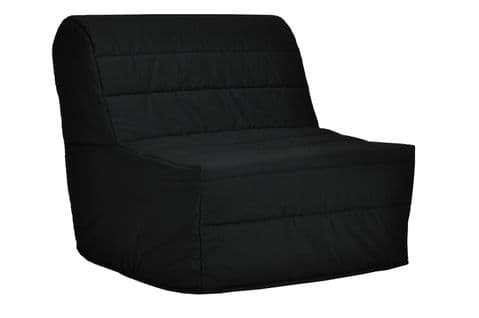 Banquette lit BZ 90 EMELYNE II tissu noir