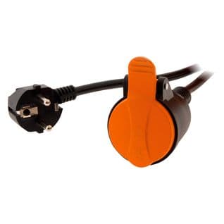 Rallonge Étanche 2p+t H07rn-f 3x 1,5mm² 5m Avec Clip De Fixation Orange - Zenitech