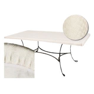 Sous-nappe Protège Table Rectangulaire Basic - L. 100 X L. 160 Cm - Blanc