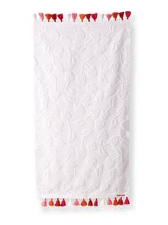 Serviette De Toilette Escapade Kawaii Blanc 50x90 Cm - 100% Coton - 400 Gsm