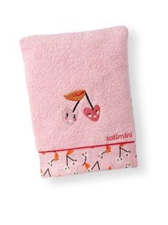 Gant Eponge Fille Escapade Kawaii 15x21cm - 100% Coton - 400 Gsm - Rose