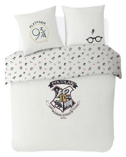 Housse De Couette Harry Potter Poudlard 200x200 Cm - 100% Coton