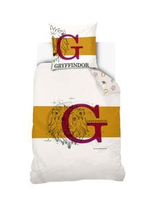 Housse De Couette Harry Potter Gryffondor 140x200 Cm - 100% Coton