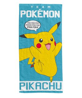 Serviette De Plage Pokémon Pikachu Pika 70x140 Cm - 100% Coton - 300 Gsm