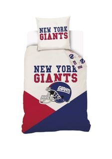 Housse De Couette Nfl New-york Giants 140x200 Cm Et Taie D'oreiller - 100% Coton