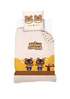 Housse De Couette Animal Crossing Méli Et Mélo 140x200 Cm - 100% Coton