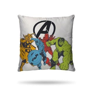 Housse De Couette Avengers Marvel 140x200 Cm - 100% Coton - Blanc