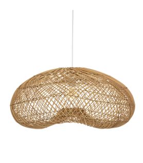 Luminaire Suspension En Rotin Naturel L 68 Cm