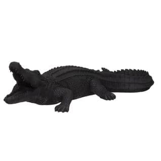 Crocodile En Résine - Noir