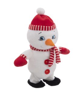 Automate De Noël Bonhomme De Neige Musical Et Animé H 28 Cm