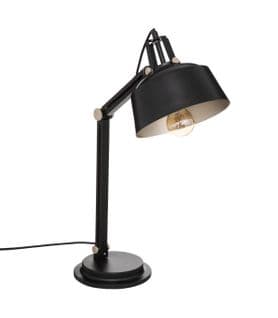 Lampe De Bureau En Métal Noir H 55.8 Cm Lampe Style Industriel