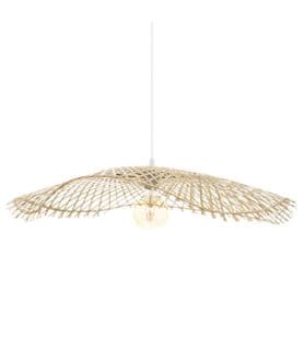 Luminaire Suspension En Bambou Et Métal D 75 Cm