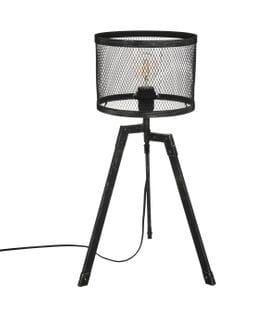 Lampe Trépied En Métal Noir Industriel Design Vintage H 56 Cm