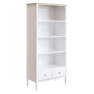 Bibliothèque 2 Tiroirs Design "solen" 174cm Blanc