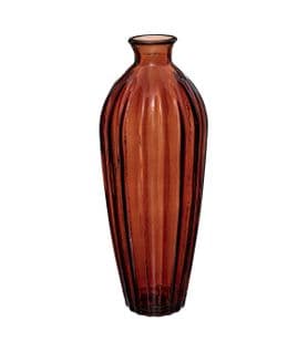 Vase En Verre Recyclé Ambre D 12 X H 29 Cm