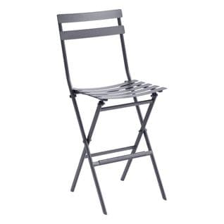 Lot De 2 Chaises Hautes Pliantse De Jardin Greensboro Graphite