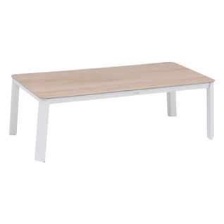 Table Basse Rectangulaire De Jardin Pavane Blanc