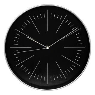 Horloge plastique Ø 30 cm EDITH Argenté