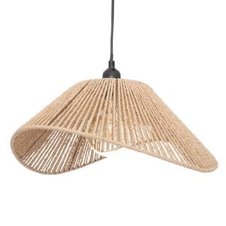 Luminaire Suspension En Corde Beige 45 X 40 Cm