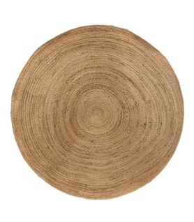 Tapis Décoratif En Jute Beige Naturel D 160 Cm