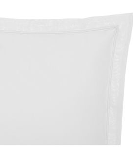 Taie D'oreiller En Percale De Coton Blanc 50 X 70 Cm