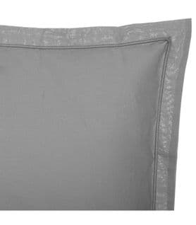 Taie D'oreiller En Percale De Coton Gris 50 X 70 Cm