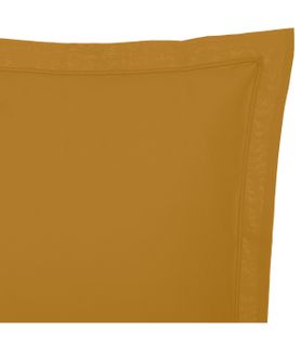 Taie D'oreiller En Percale De Coton Marron Mordoré 50 X 70 Cm