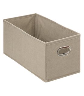 Boîte De Rangement Tissu Beige Lin 15 X 31 X 15 Cm