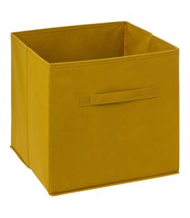 Boîte De Rangement En Tissu Jaune Moutarde 31 X 31 X 31 Cm