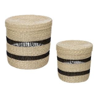 Lot De 2 Paniers De Rangement "jayla" 38cm Naturel