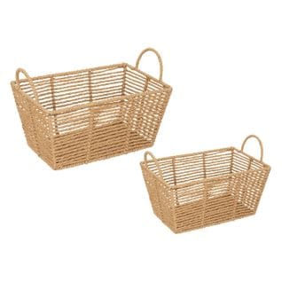 Lot De 2 Paniers De Rangement "eugène" 35cm Naturel