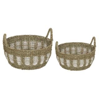 Lot De 2 Paniers Déco "xl" 50cm Naturel