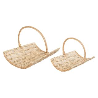 Lot De 2 Paniers Range Bûches "eve" 50cm Naturel