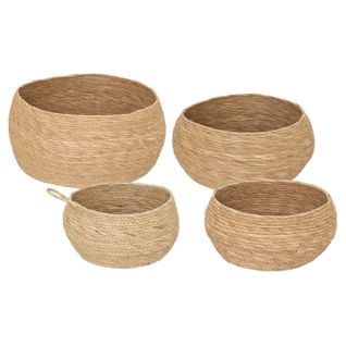 Lot De 4 Paniers Déco "aliza" 50cm Naturel