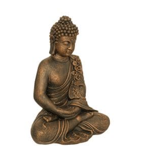 Statue Décorative Bouddha En Magnésie Bronze H 53 Cm