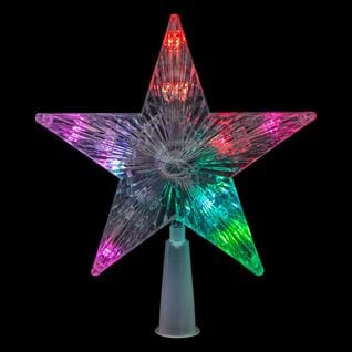 Déco Sapin De Noël Cimier Lumineux Étoile 10 LED Multicolore
