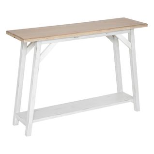 Console "Olbia" Blanc en Bois Massif 120cm