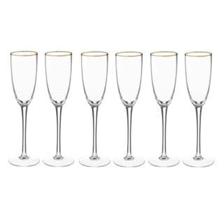 Lot De 6 Flûtes à Champagne "ava" 25cl Transparent