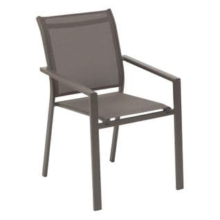 Fauteuil Repas Essentia Wengé/praline Hespéride - Taupe