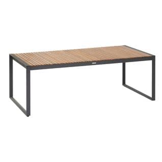 Table De Jardin "lensia" Eucalyptus/graphite 8 Places En Aluminum Traité Epoxy
