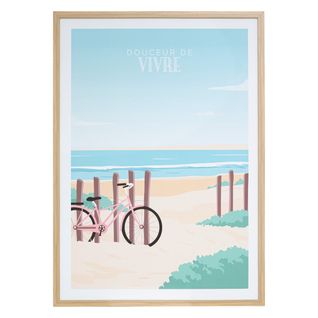 Affiche Encadrée et Sous-verre Douceur De Vivre 50 X 70 Cm