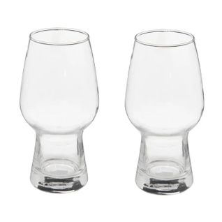 Lot De 2 Verres à Bière "design" 43cl Transparent