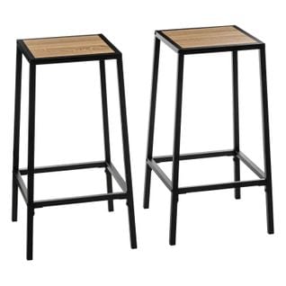 Lot De 2 Tabourets De Bar Métal Aliaj - Noir