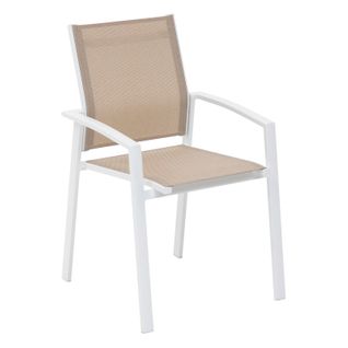 Fauteuil Empilable Axiome Lin/blanc Hespéride - Lin