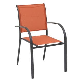 Fauteuil Empilable Piazza Hespéride Ambre/graphite - Ambre